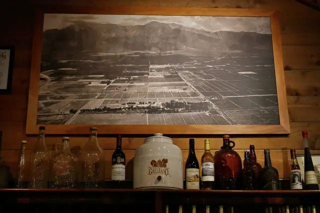 A photograph in the galleano winery tasting room A photograph in the galleano winery tasting room